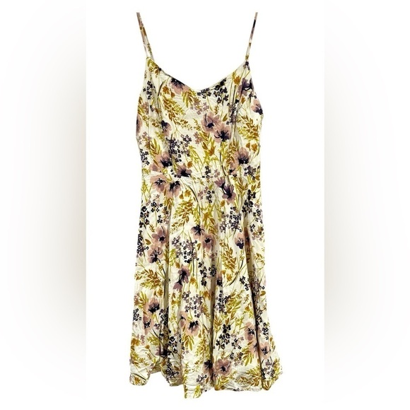 Old Navy Women Dress Fit Flare Cami Dress White Floral Print Size Small Petite - Picture 2 of 14